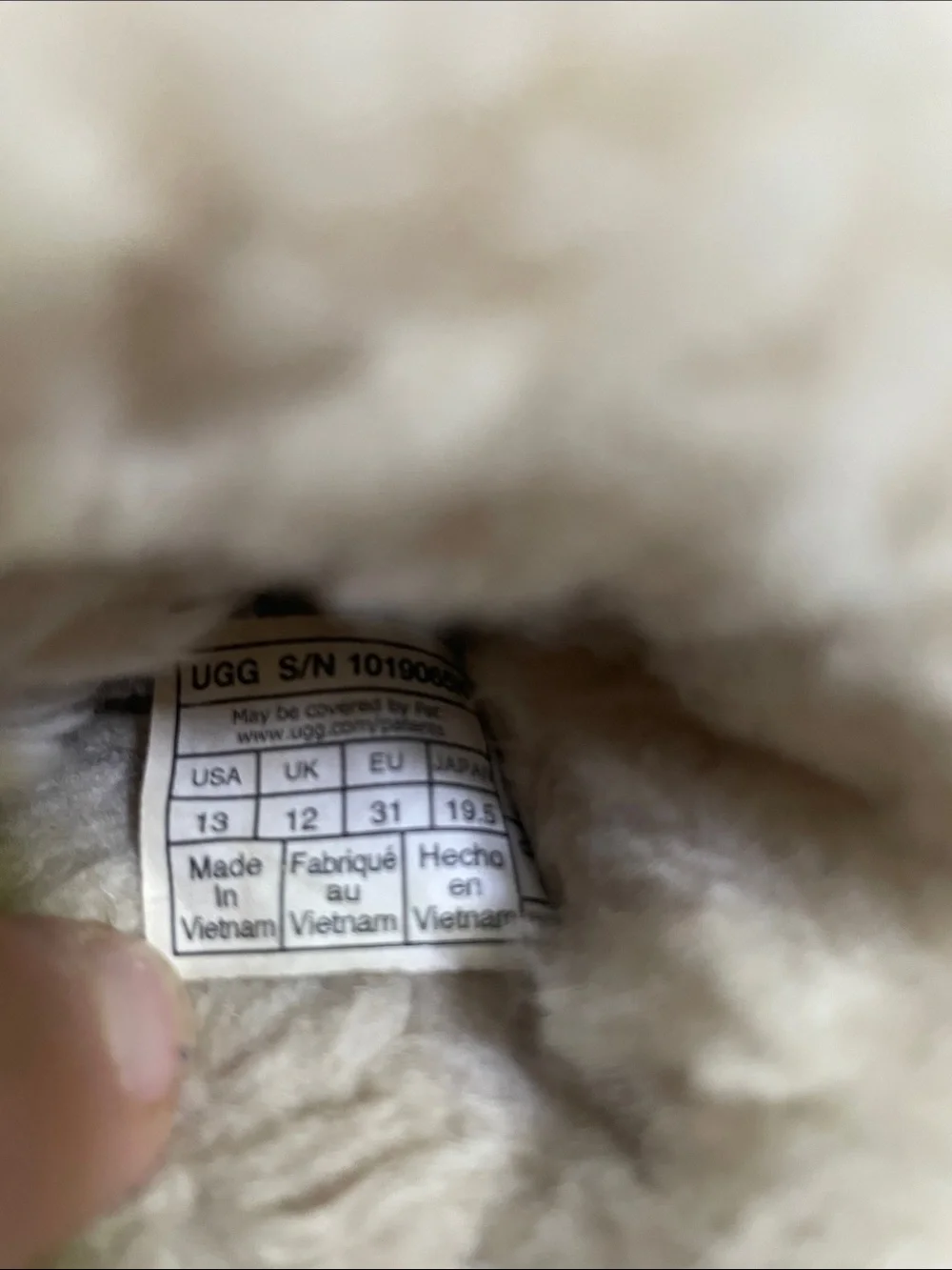 UGG Kids Cozy II Suede Shearling Scuff Slippers Beige Size 13